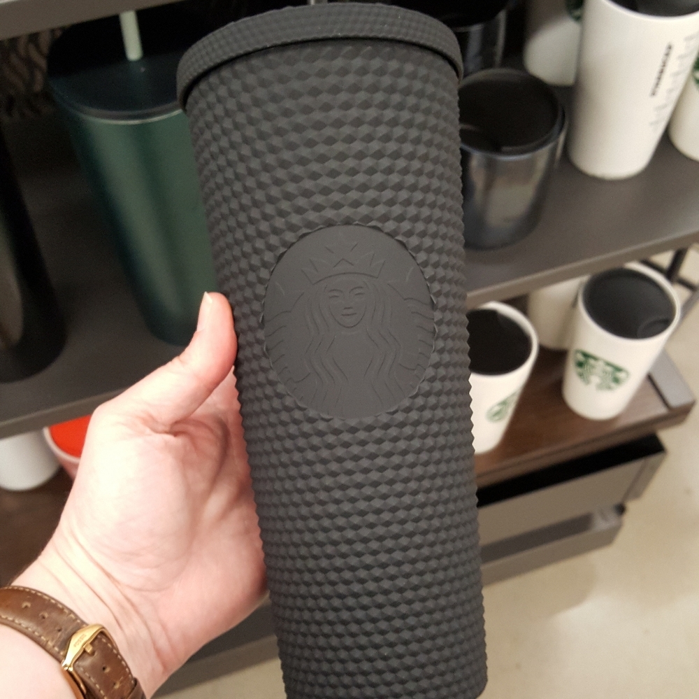 Matte Black Studded Starbucks Tumbler - Picture 1 of 4